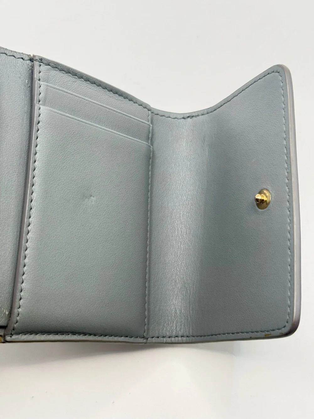 Cloud Blue Calfskin Montaigne Lotus Wallet